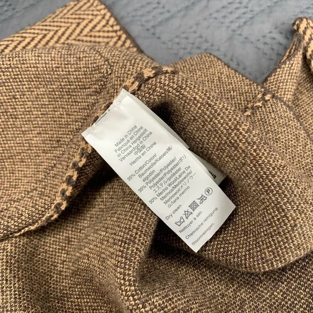 J. Crew Herringbone Blazer in Brown and Cream